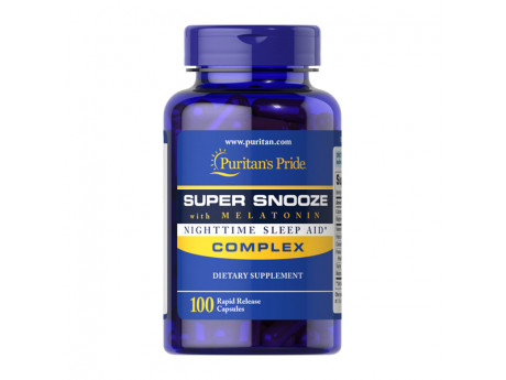 Super Snooze with Melatonin Puritan's Pride (100 капсул)