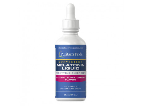 Sublingual Melatonin Natural Black Cherry Flavor 1 мг Puritan's Pride (59 мл)