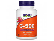 Vitamin C-500 With Rose Hips NOW (250 таблеток)