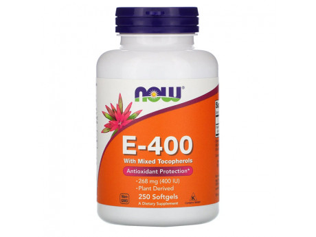 Vitamin E-400 MIXED Toc NOW (250 капсул)