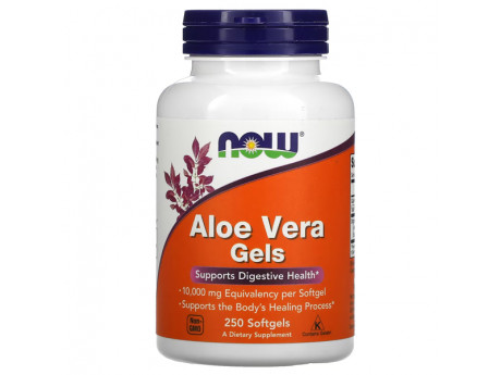 Aloe Vera 10000 Gels NOW (250 капсул)