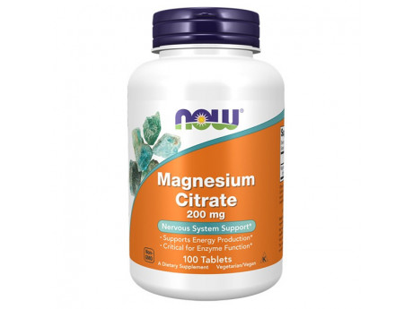 Magnesium Citrate 200 mg NOW (100 таблеток)