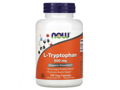 L-Tryptophan 500 мг NOW (120 вег капсул)