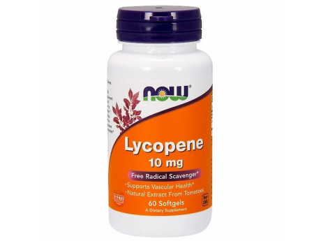 Lycopene 10 mg NOW (60 капсул)