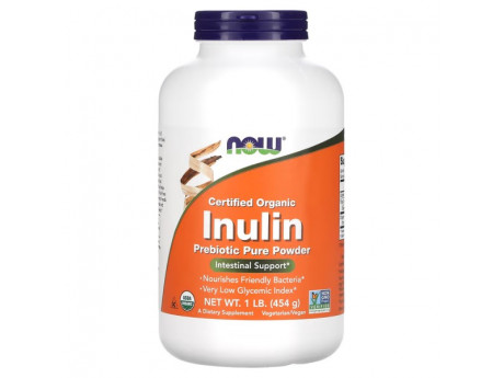 Inulin Powder Organic NOW (454 грамів)