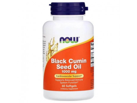 Black Cumin Seed Oil 1000 мг NOW (60 капсул)