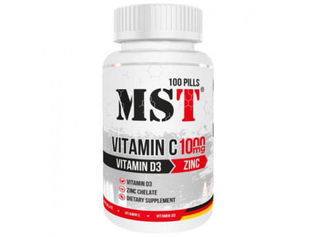 Vitamin C 1000 + D3 2000 IU+ Zinc MST (100 таблеток)