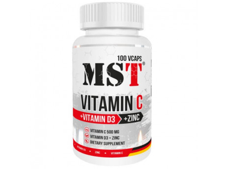 Vitamin C 500 + D3 2000 IU + Zink MST (100 вег капсул)