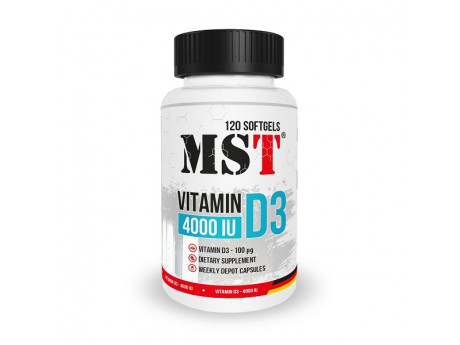 Vitamin D3 4000 IU MST (120 капсул)