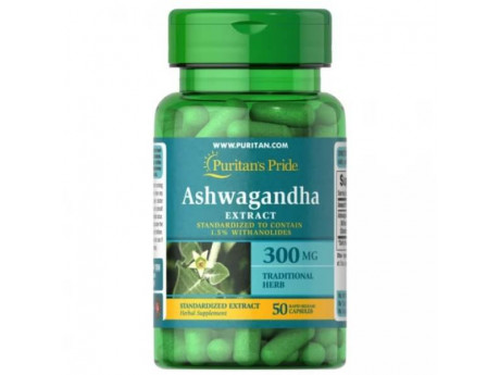 Ashwagandha Standardized Extract 300 мг Puritan's Pride (50 капсул)