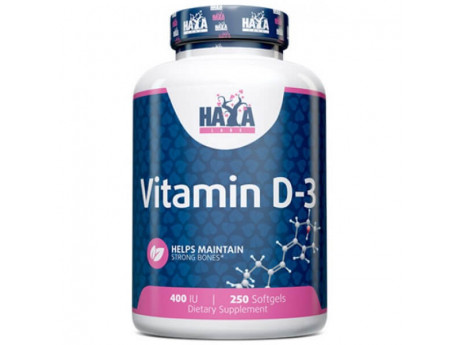 Vitamin D-3 400 IU Haya Labs (250 капсул)