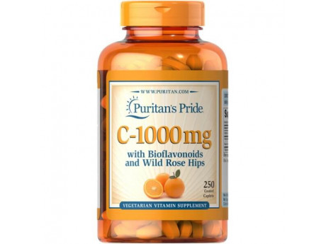 Vitamin C-1000 мг with Bioflavonoids and Rose Hips Puritan's Pride (250 капсул)