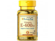 Vitamin E-400 IU Naturally Sourced Puritan's Pride (50 капсул)