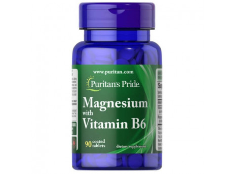 Magnesium with Vitamin B6 Puritan's Pride (90 таблеток)