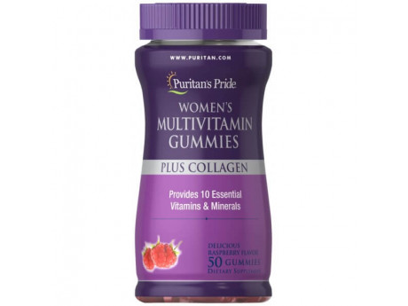 Women's Multivitamin Gummies Plus Collagen Puritan's Pride (50 капсул)